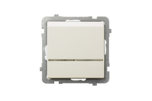 16245650 Карточный выключатель с подсветкой , без рамки, бежевый LP-15RS/m/27 Ospel Sonata