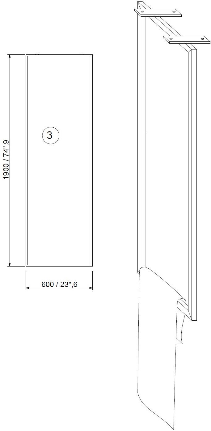 MOMA Design Полотенцедержатель потолочный из нержавеющей стали  Srvt 1-2-3  - Вид №5