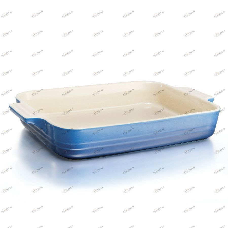 Блюдо прямоугольное Le Creuset, каменная керамика, 26х17 см, голубое 91004726310000