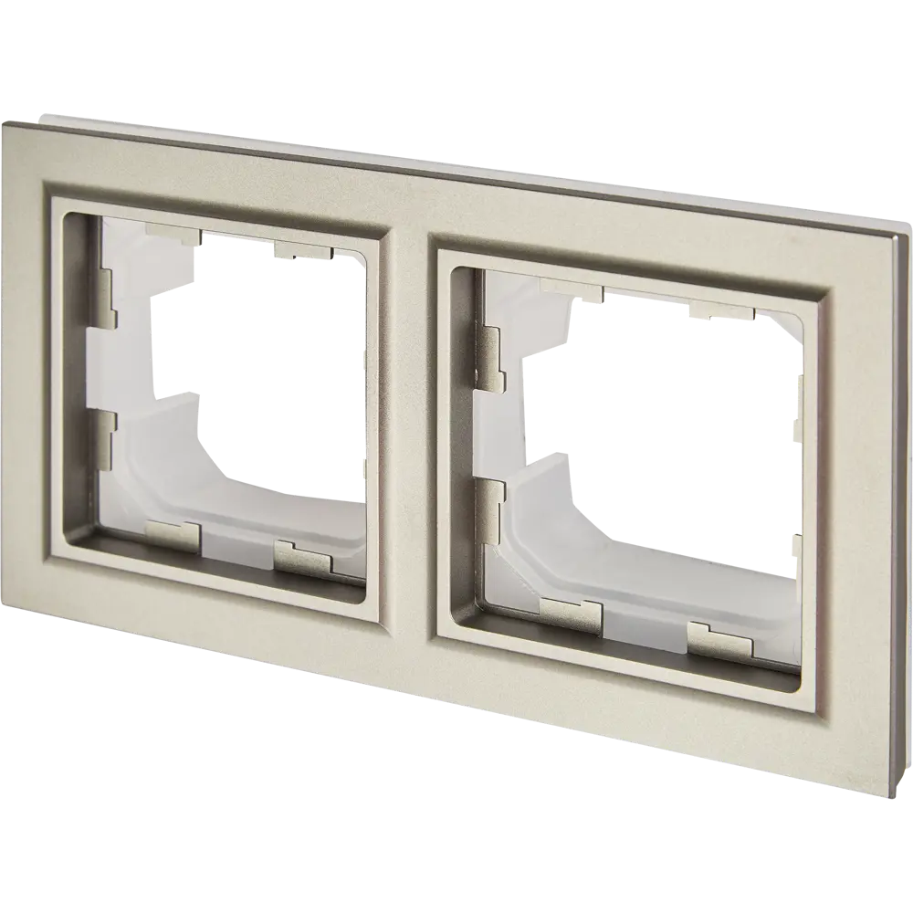 Рамка IEK Brite-2 для розетки и выключателя в стальном цвете 87761355 STLM-1363719 - Вид №2