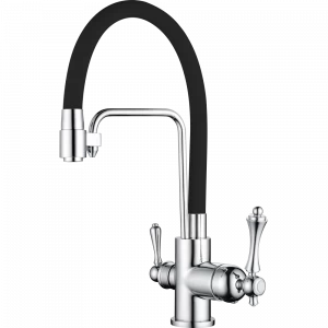 GZ 77025C Смеситель для кухни с подключением к фильтру с питьевой водой Ganzer Черный