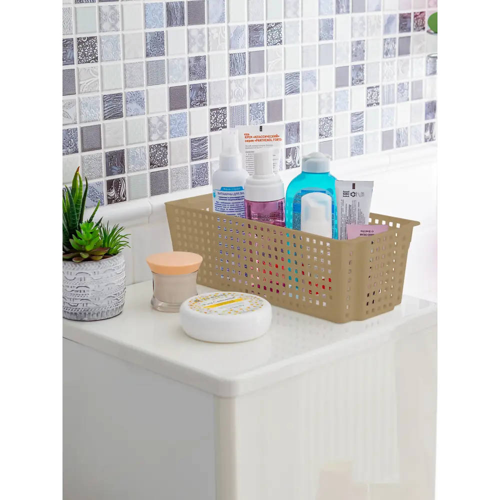 Органайзер для ванной Лофт цвет латте Santreyd STLM-2174238 - Вид №2