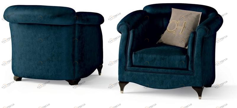 Carpanese Home Кожаное кресло с подлокотниками Heritage 6637