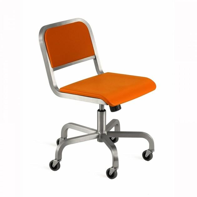 Emeco Вращающееся кресло из алюминия с колесами Nine-o™ sun-id-1471345 - Вид №4