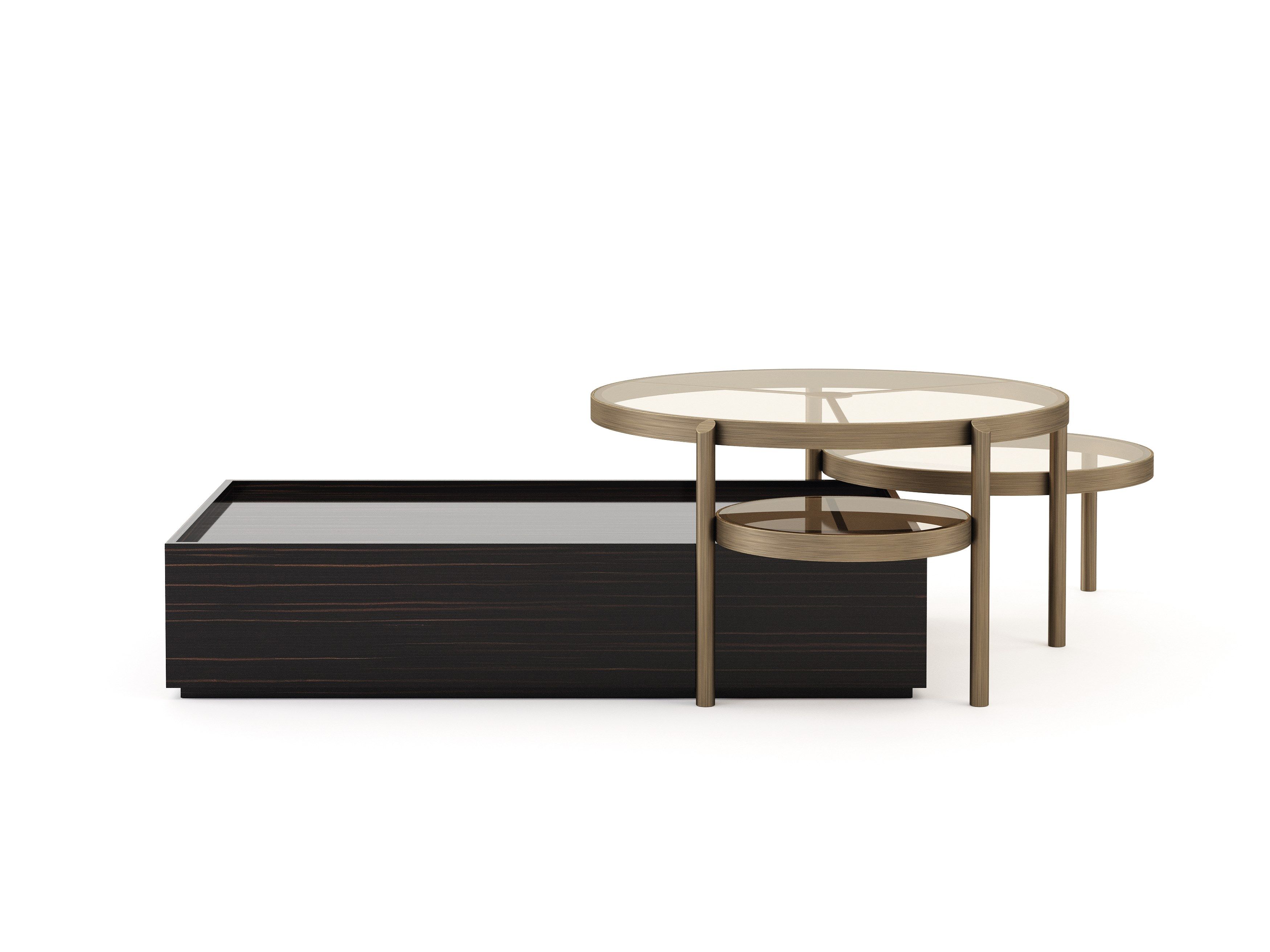 Низкий журнальный столик из бронзы и дерева Stylish Club His &amp ARCH-00059988 - Вид №2