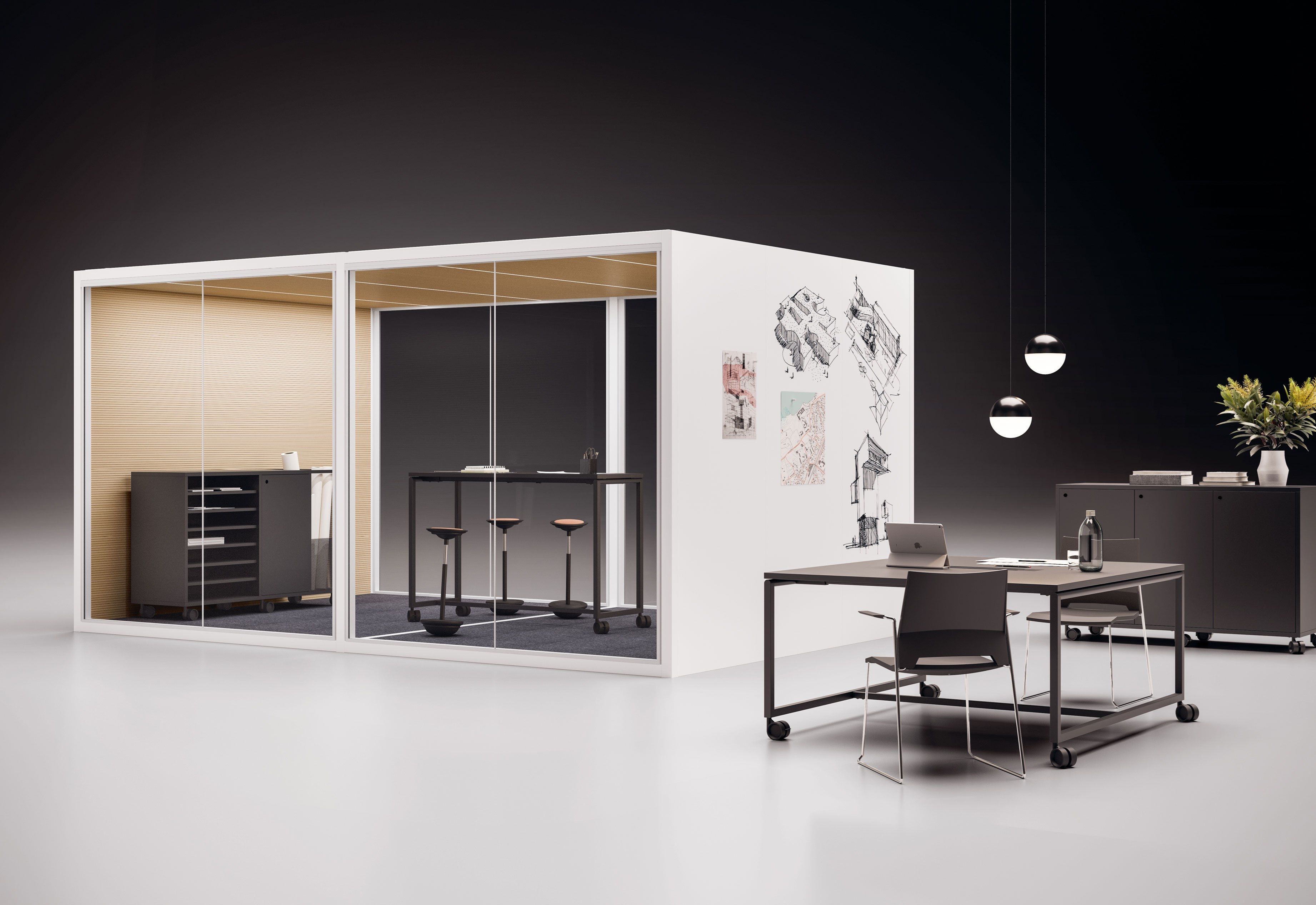 Мультимедийная акустическая офисная кабина FANTONI акустическая комната ARCH-00094250 - Вид №2