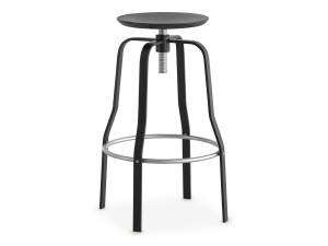 Регулируемая по высоте стальная и деревянная табуретка