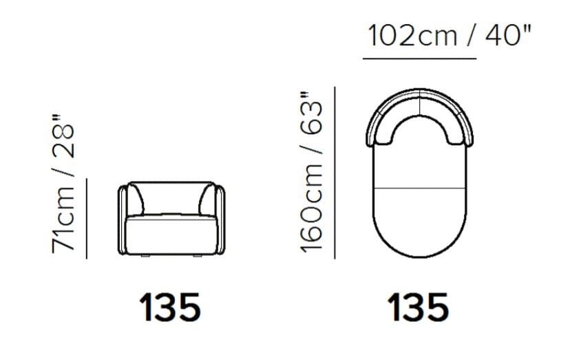 Мягкая ткань Dormeuse Natuzzi Italia Deep ARCH-00067504 - Вид №2