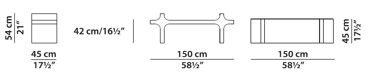 Садовая скамейка из Полимекса® Baxter Дхарма ARCH-00129532 - Вид №9