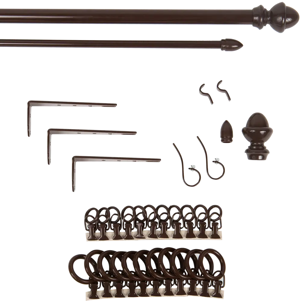 Карниз двухрядный Classic 250 см металл цвет коричневый АРТ-ДЕКОР STLM-2136177 - Вид №1