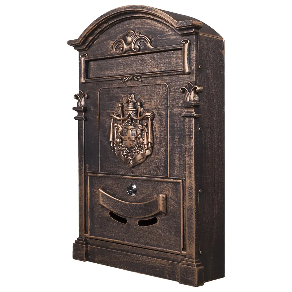 Ящик почтовый Standers MB-01(L)-AB, алюминий/сталь, цвет бронза рустикальная STLM-2177934