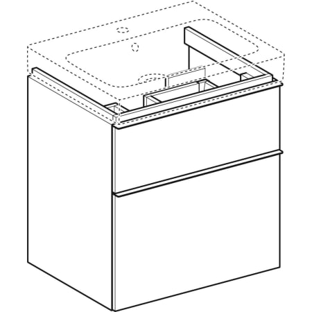 840362000 Шкафчик для раковины Geberit iCon, с двумя выдвижными ящиками Geberit  - Вид №16