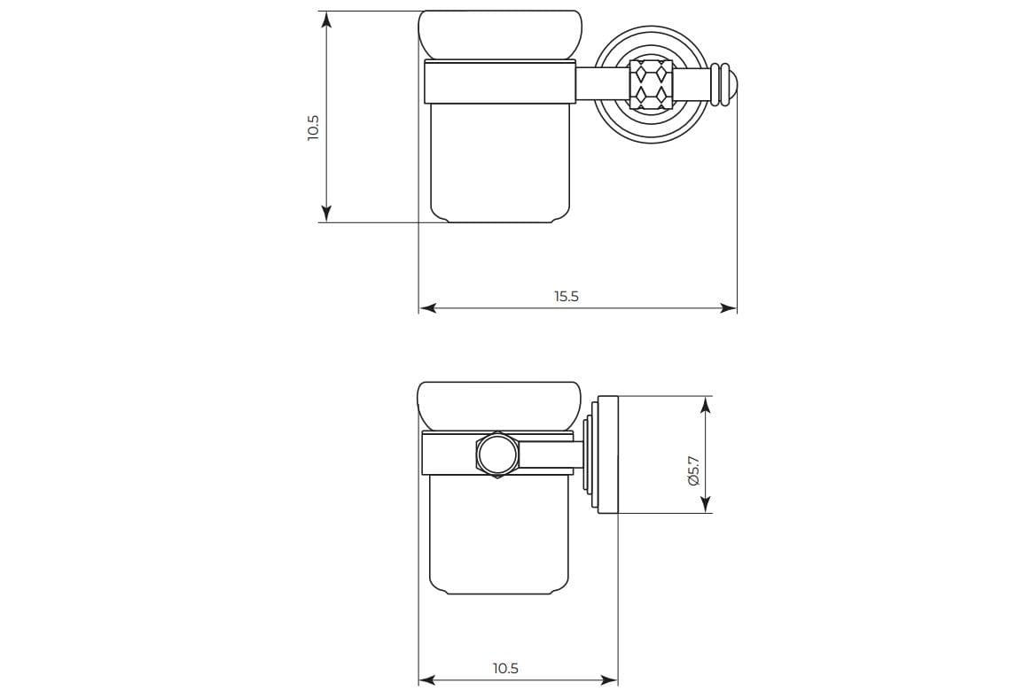 Керамический настенный держатель зубной щетки Gaia Mobili Complements ARCH-00133283 - Вид №1