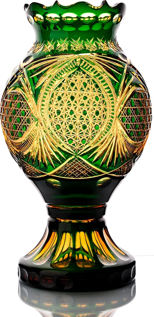 10633399 Гусевской Хрустальный Завод им. Мальцова Ваза декоративная "Каменный цветок" Хрусталь 