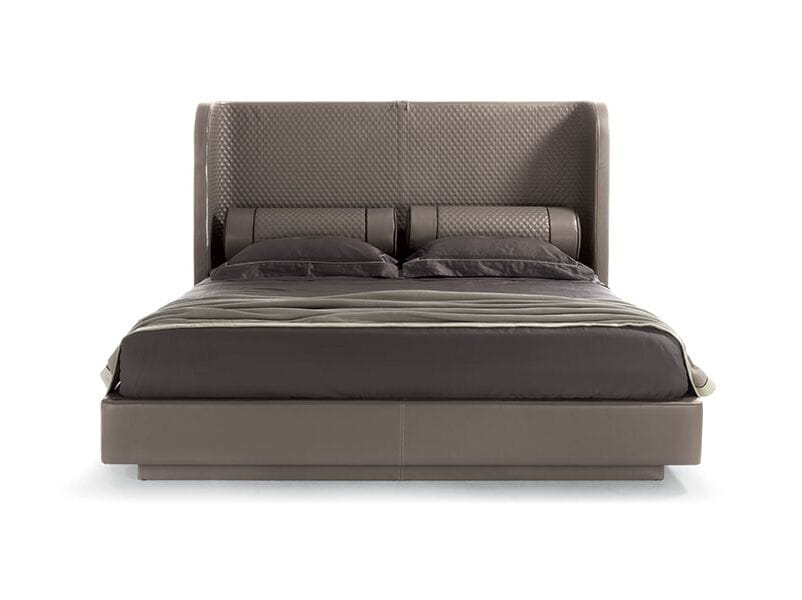 Кожаная мягкая кровать Vittoria Frigerio BELLINI HIGH ARCH-00143203