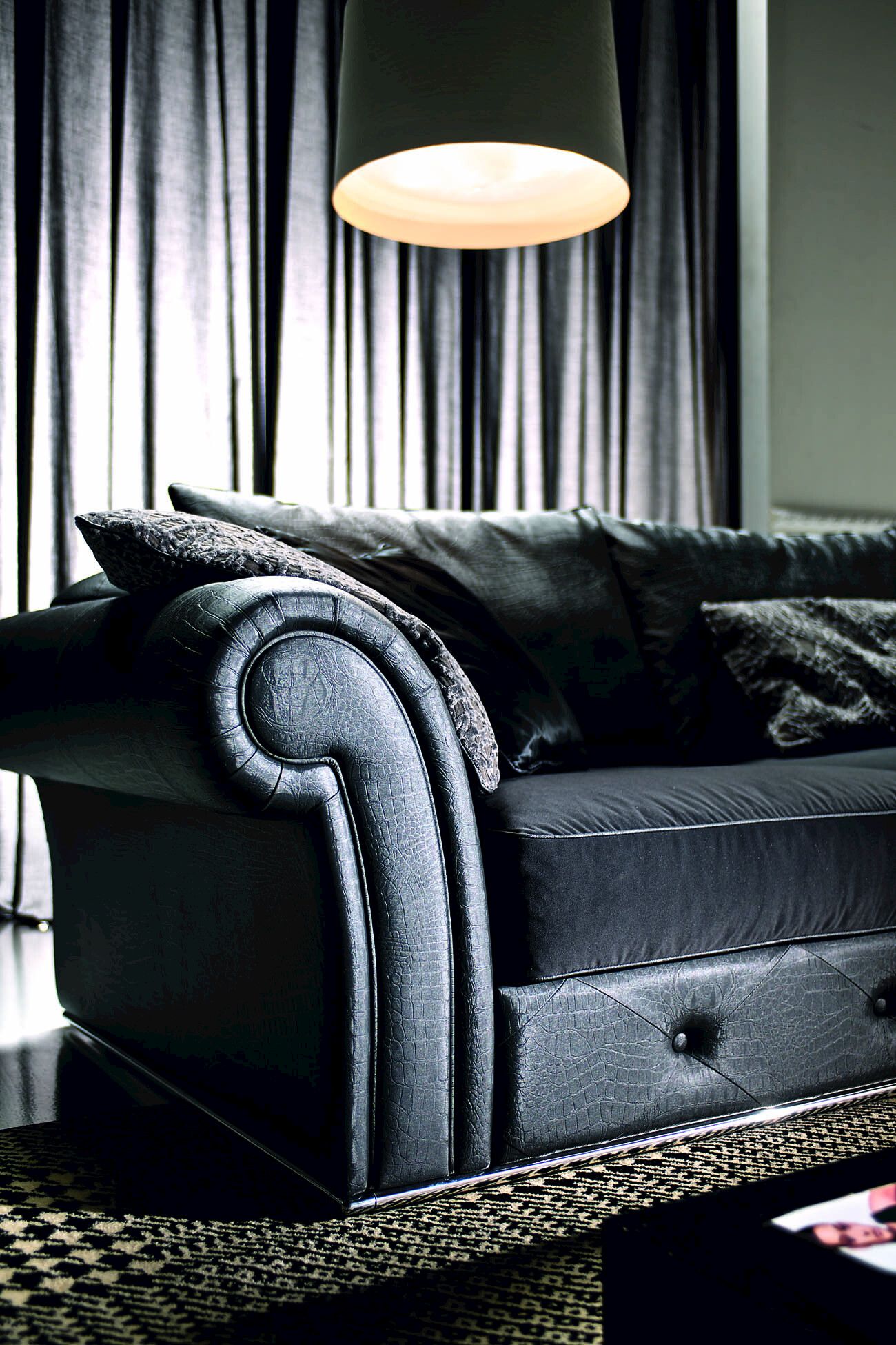 Бархатный диван с полуостровом Former In Italia Ramon Plus ARCH-00072692 - Вид №2