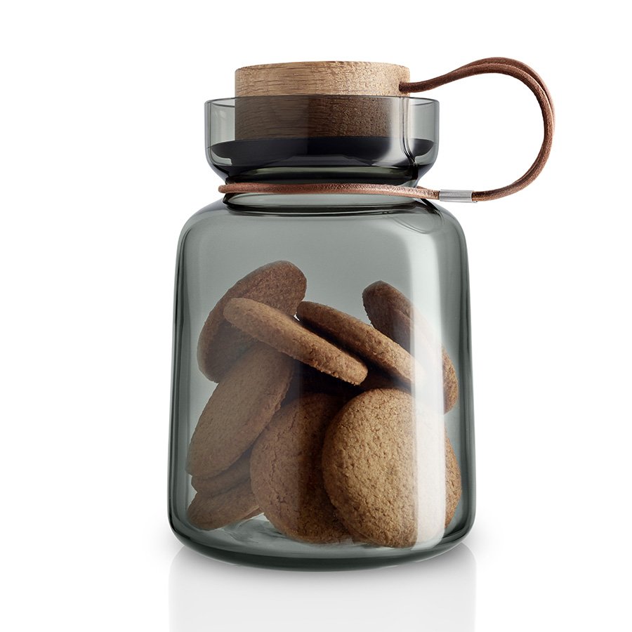 Банка с дубовой крышкой 1 л серая Silhouette EVA SOLO  00-3872313 Бежевый;серый  - Вид №3