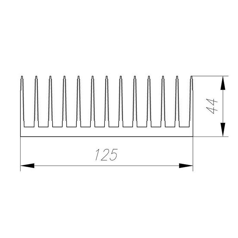 1517 Профиль алюминиевый 125мм*44мм*5кг LAB.Space  - Вид №2