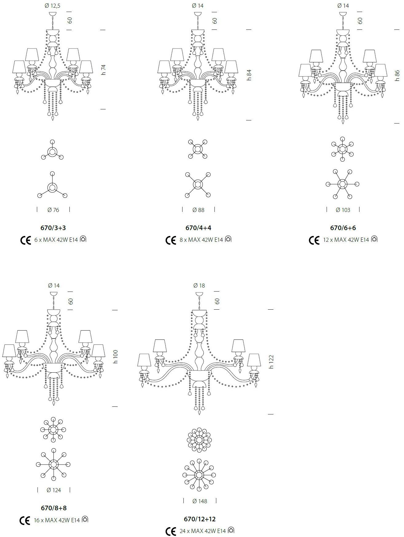 Sylcom Люстра из стекла с кристаллами Michiel 670 - Вид №4