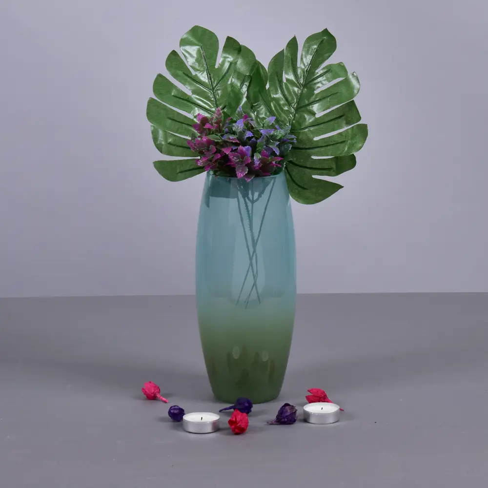 Ваза Santreyd «Облачный вихрь» — бирюзовая стеклянная для цветов 25 см 88452271 STLM-0833108 - Вид №3