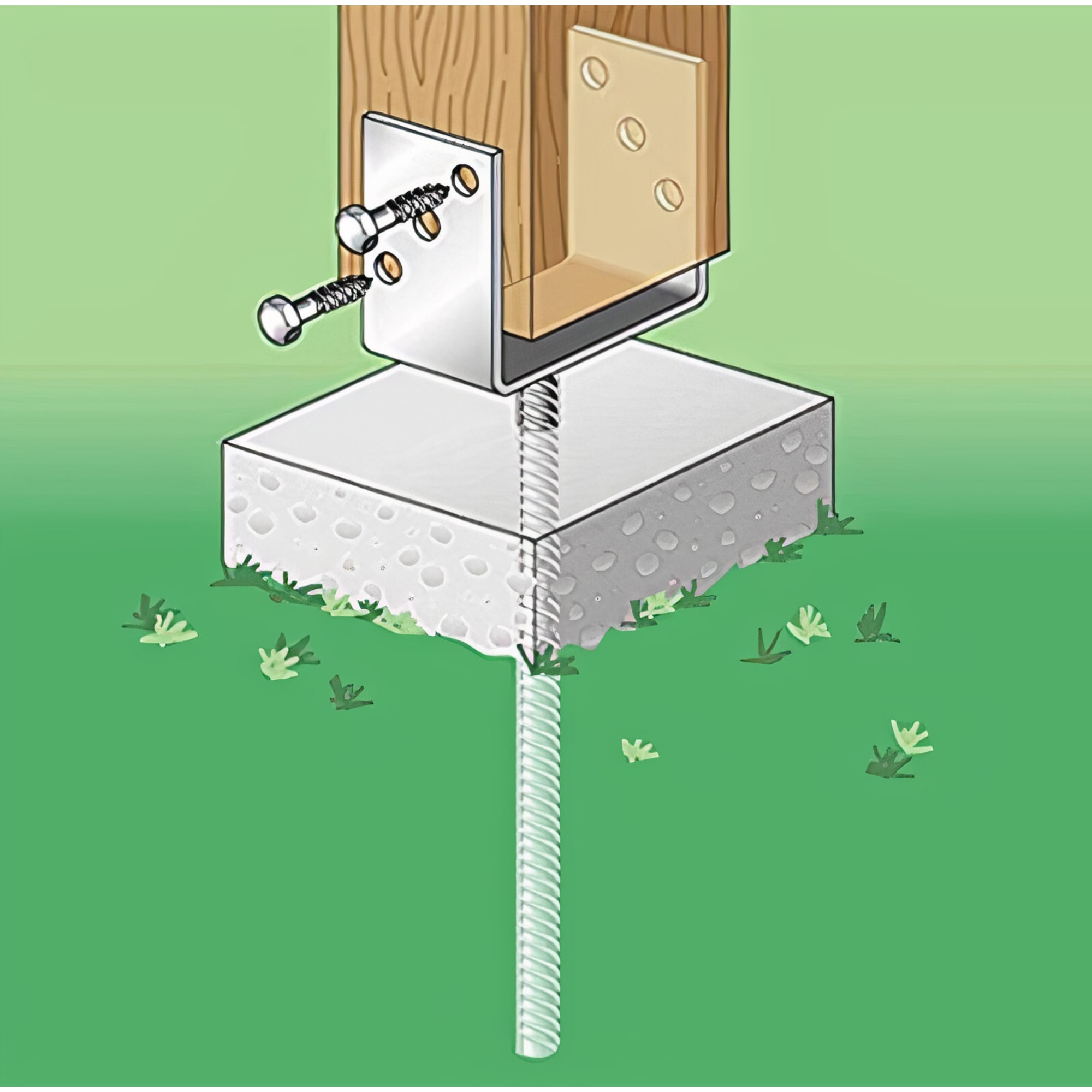 16406873 Опора бруса закладная 121х60х300х4 Santreyd  - Вид №7
