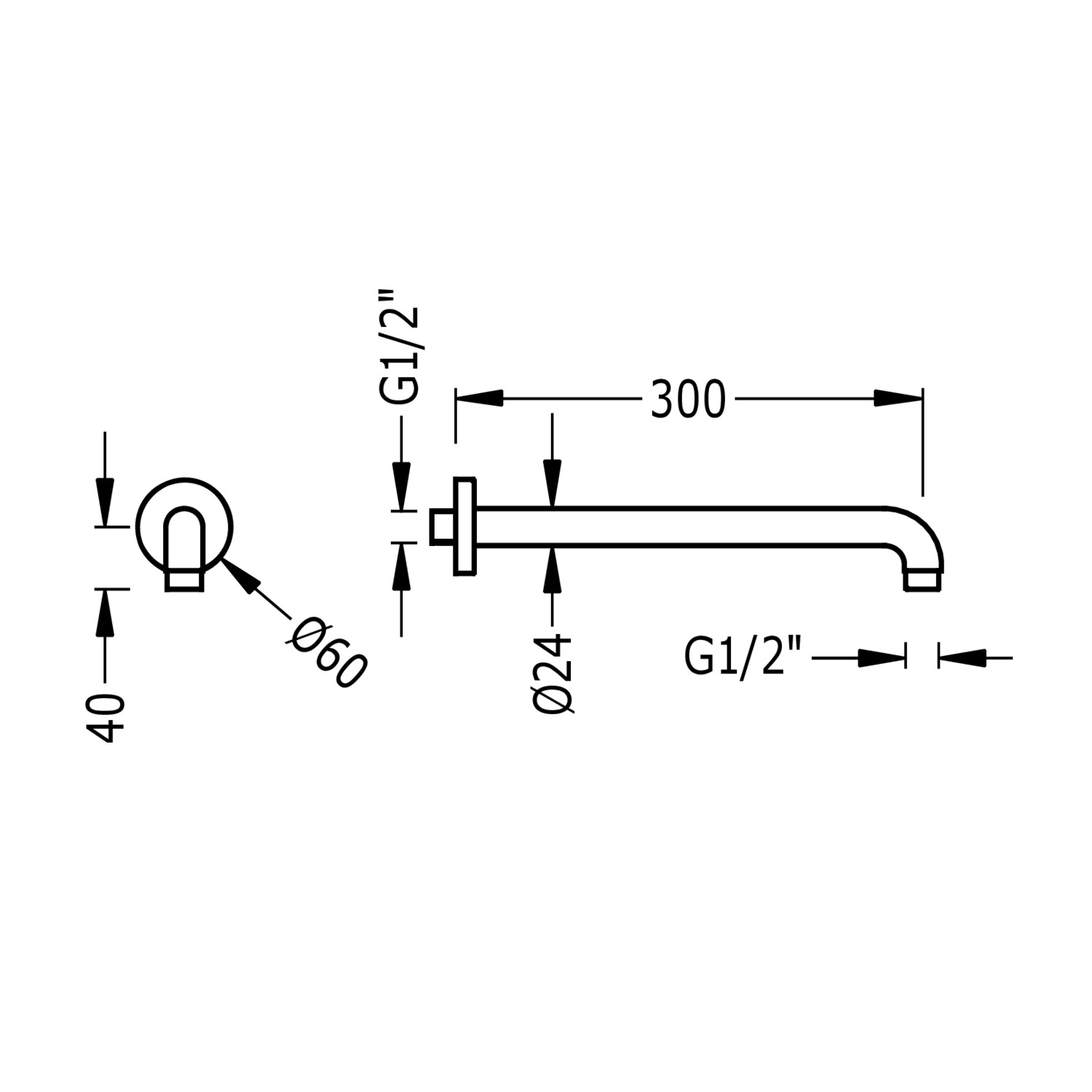 Настенный кронштейн-13462101 TRES Showers - Вид №1
