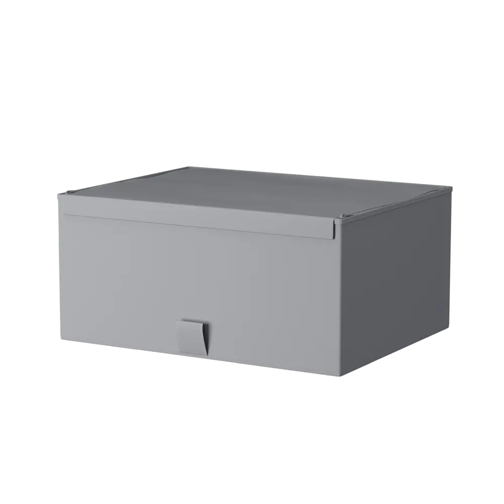 Короб с крышкой Spaceo Granit 3, 360x165x280 мм, 16 л, нетканый, цвет серый Home STLM-2200635