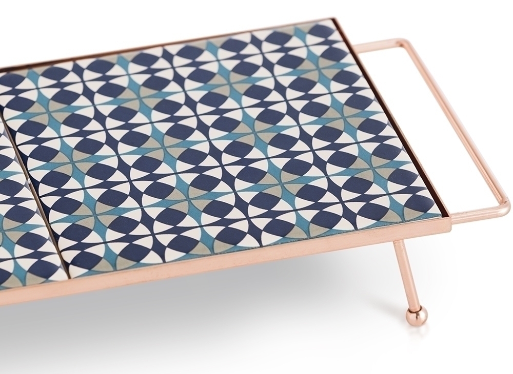 037199 Поднос прямоугольный Blue 45x15 GAN Mix & Match 