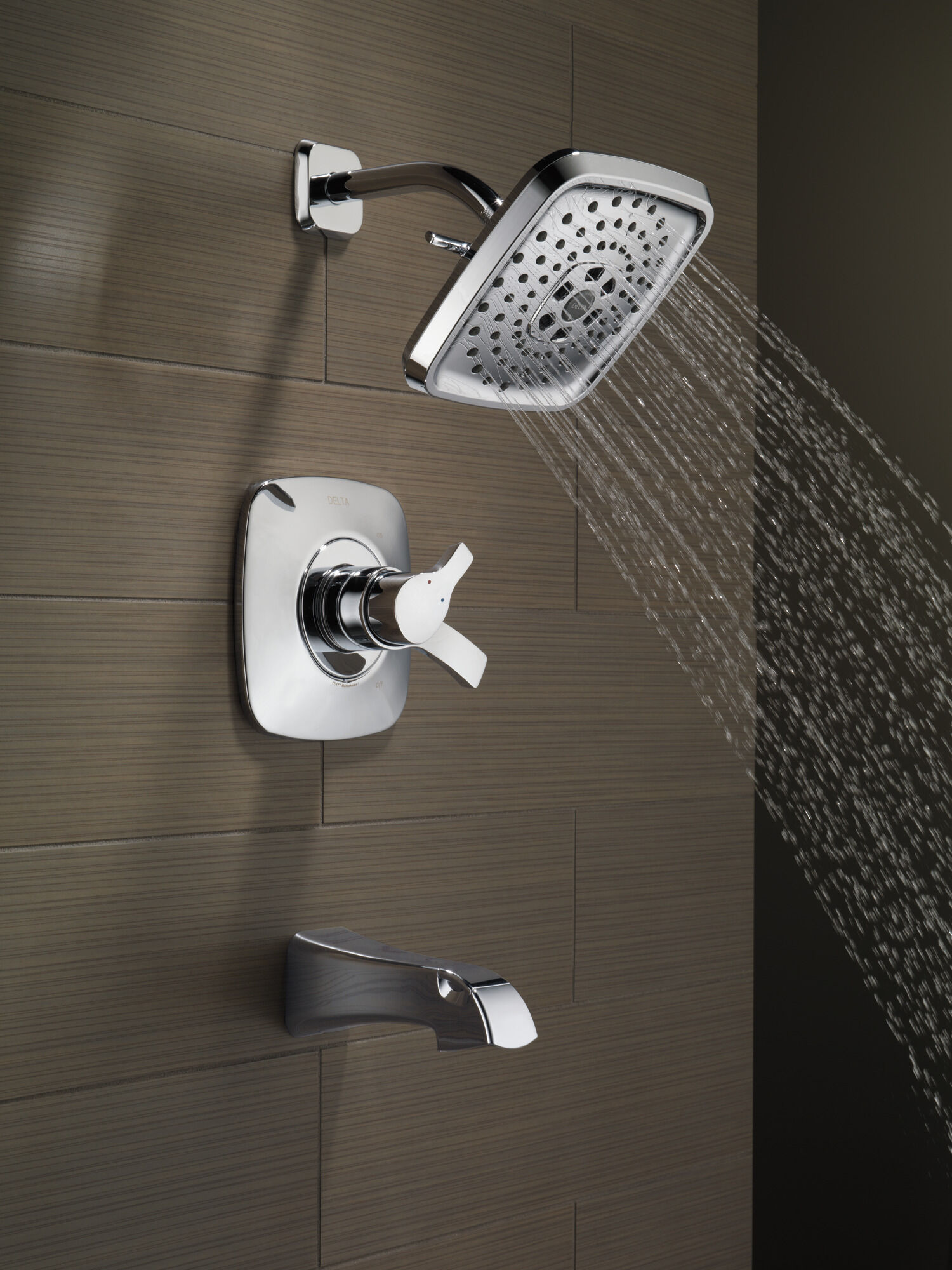 T17452-SS Monitor® 17 Series H2Okinetic® для ванны и душа Delta Faucet Tesla Нержавеющая сталь - Вид №7