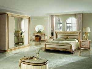 Arredoclassic Двуспальная кровать из дерева с высоким изголовьем Melodia