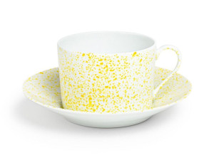 Фарфоровая чашка для завтрака с блюдцем