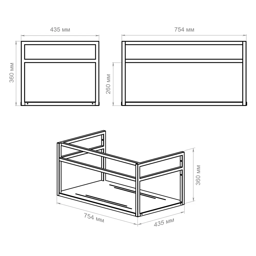Опора для раковины KONSENSA Бруклин 80 75.5x36 см цвет белый STLM-2055140 - Вид №6