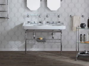 Керамическая двойная консольная раковина