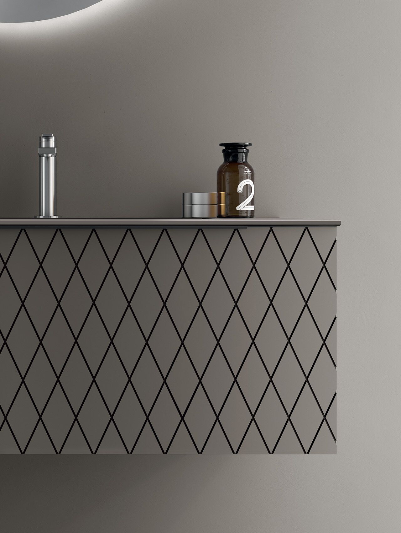 Подвесной умывальник с ящиками ARCOM Pollock текстуры ARCH-00021087 - Вид №1