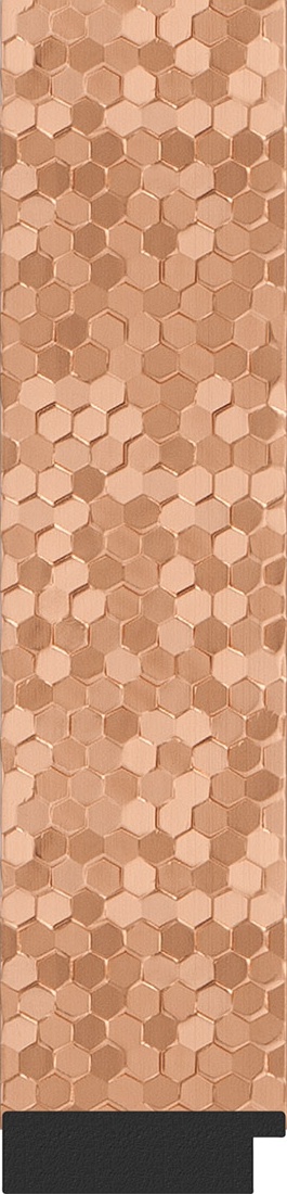 BY 6004 Зеркало напольное в багетной раме - соты медь 70 mm EVOFORM Definite floor - Вид №3