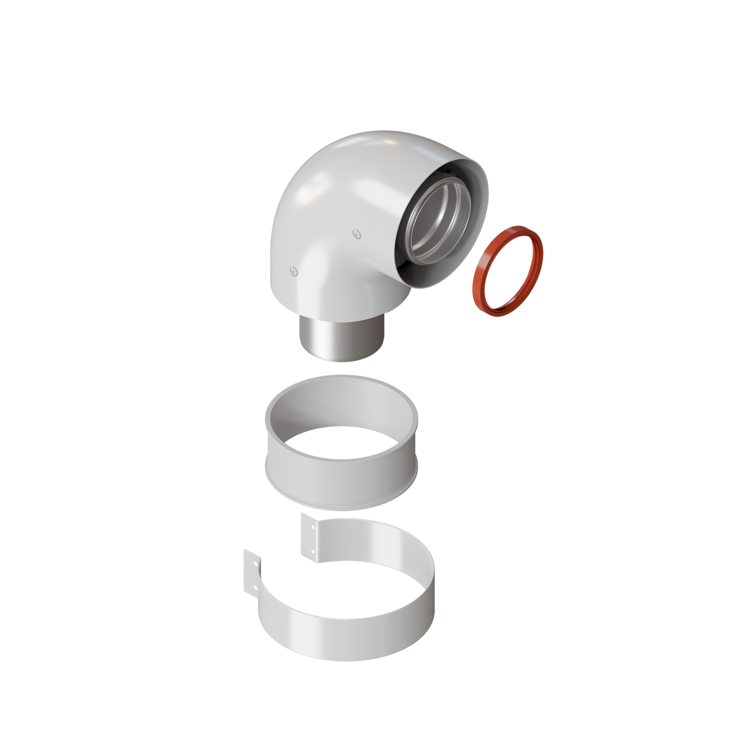 Коаксиальный отвод KRATS 90° для дымоходных систем 84340467 STLM-0048640