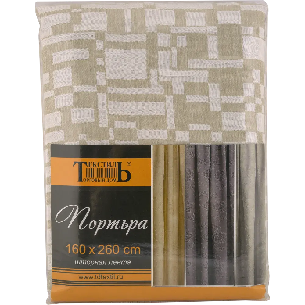 Штора на ленте «Калео», 160х260 см, цвет бежевый ТОРГОВЫЙ ДОМ ТЕКСТИЛЬ STLM-2198342 - Вид №5