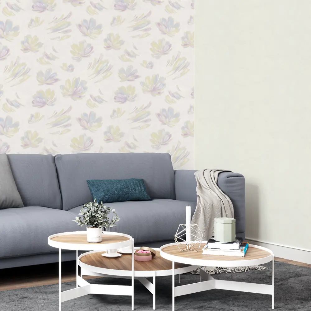 Обои флизелиновые Palitra Home Vanille белые 1.06 м 382-11 STLM-2042132 - Вид №3