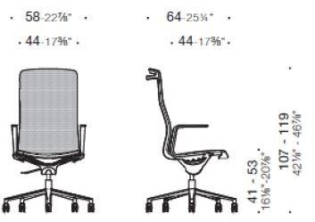 ESTEL GROUP Регулируемое по высоте сетчатое офисное кресло на колесиках sun-id-1350463 - Вид №7