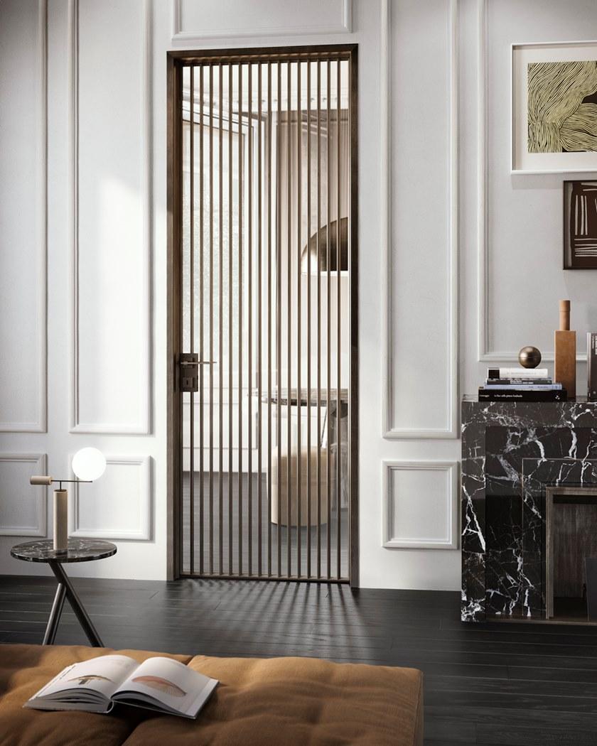 GIDEA Распашная дверь из алюминия в современном стиле со скрытыми петлями Moderno 1vmiv - Вид №2