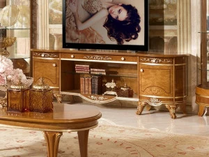 Barnini Oseo Низкая тумба под ТВ из шпона с распашными дверцами Diamante Dt 57