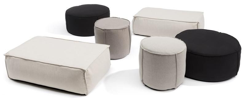 MANUTTI Круглый садовый пуф из ткани Touch Fs-thpf82/fs-thpf52 - Вид №2