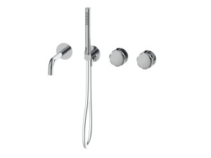 Смеситель для ванны с 4 отверстиями и ручным душем