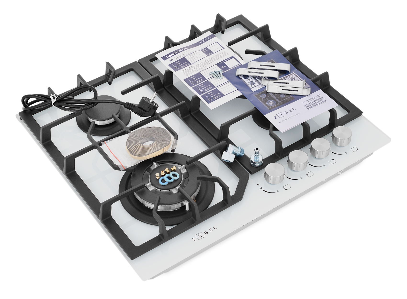 5361941 Газовая варочная поверхность ZUGEL ZGH601W STDN-0030066 - Вид №28