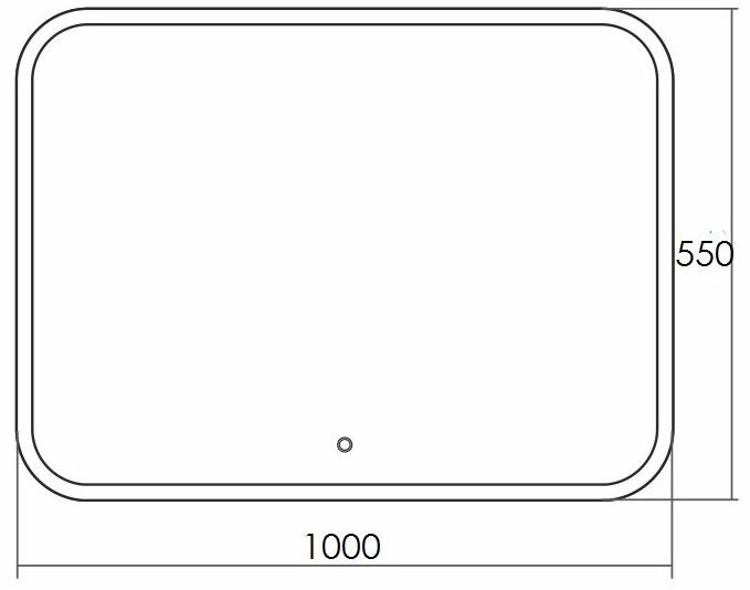 610550 Зеркало Comfort 1000*550 с сенсорным выключателем Grossman - Вид №1