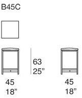 Paola Lenti Высокий садовый табурет из ткани Heron B45c - Вид №2