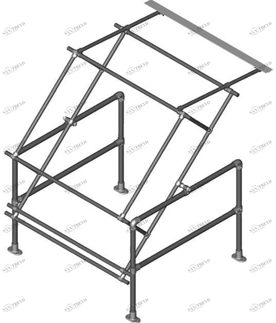 ArtSteel Подъемно-поворотная дверь из горячеоцинкованной или окрашенной в желтый цвет стали Palletgate Sgpgtyagv Santreyd 