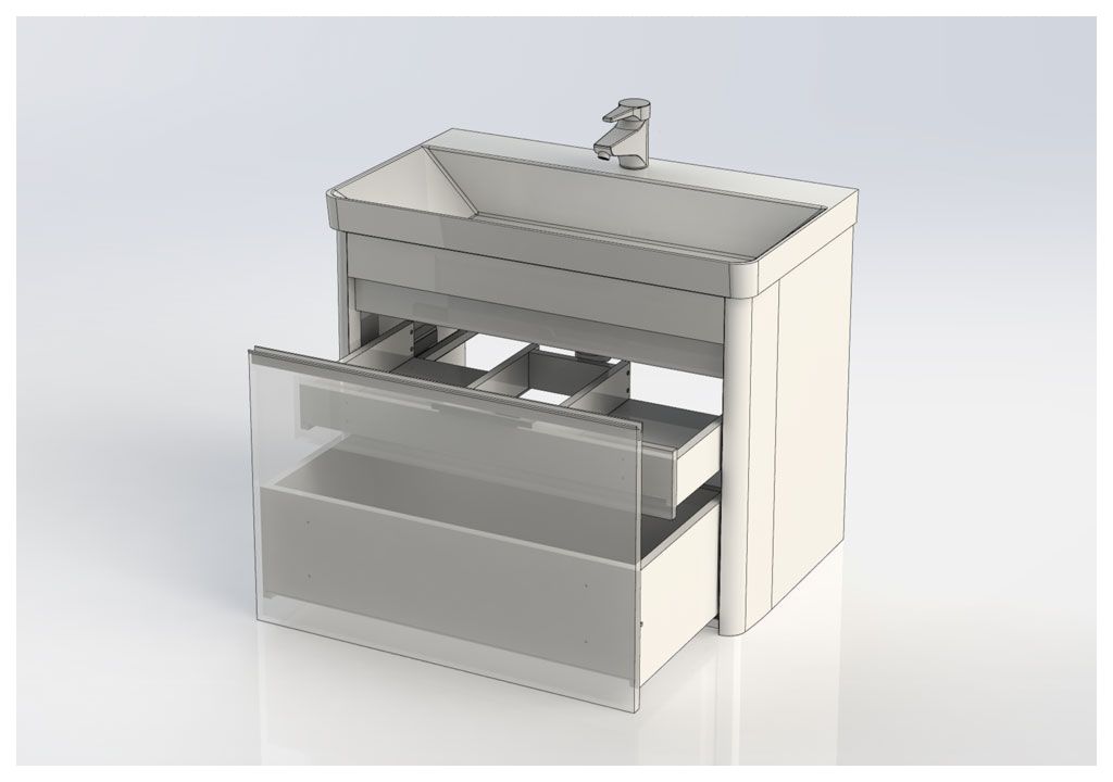 Тумба с раковиной Aquanet Вилора 80 белый 0019694500182312 - Вид №9