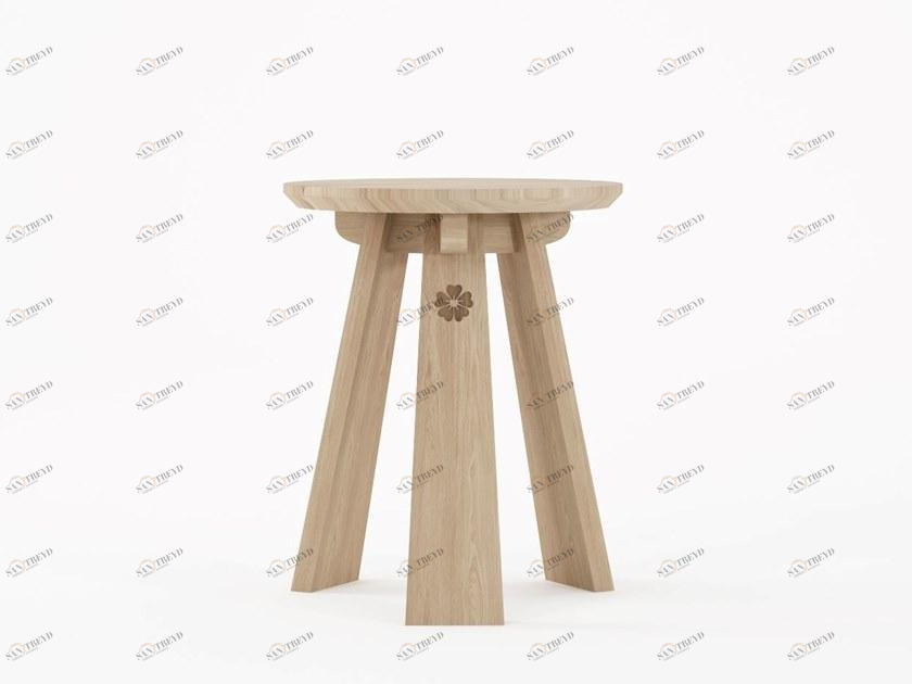 KARPENTER Низкий табурет из массива дерева East Ea11-oo, ea11-wo