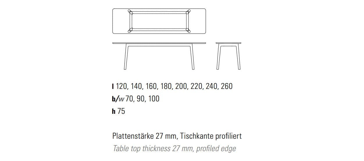 Деревянный прямоугольный стол ZEITRAUM E8 ARCH-00147711 - Вид №7